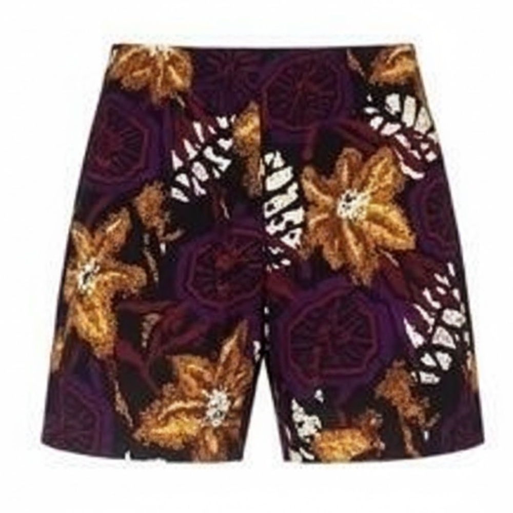 Women's Shorts Bobbie Brooks 80s African Folk Art Pattern Stretchy Waist Pockets